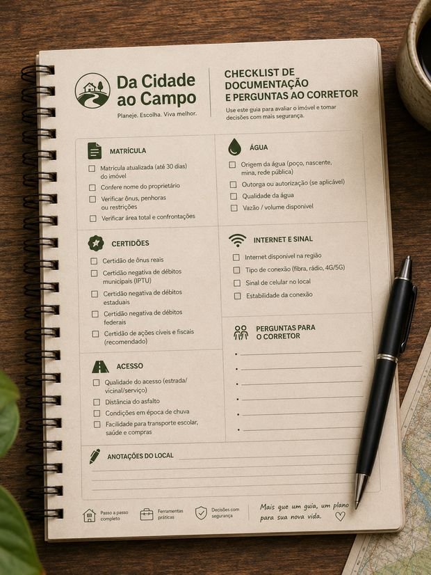 Workbook Checklist de Documentação e Perguntas ao Corretor